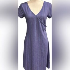 Prana Nadia Faux Wrap Purple Dress